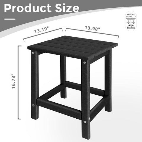 GARDENSTAR Outdoor Side Tables Adirondack, HDPE Small Table for Patio,Outside End Table for Porch, Deck, Pool, Weather Resistant/Easy Maintenance