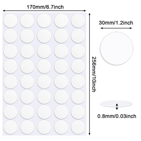 JANYUN 140 Pcs Double Sided Sticky Dots Removable 30 mm Round Putty Sticker