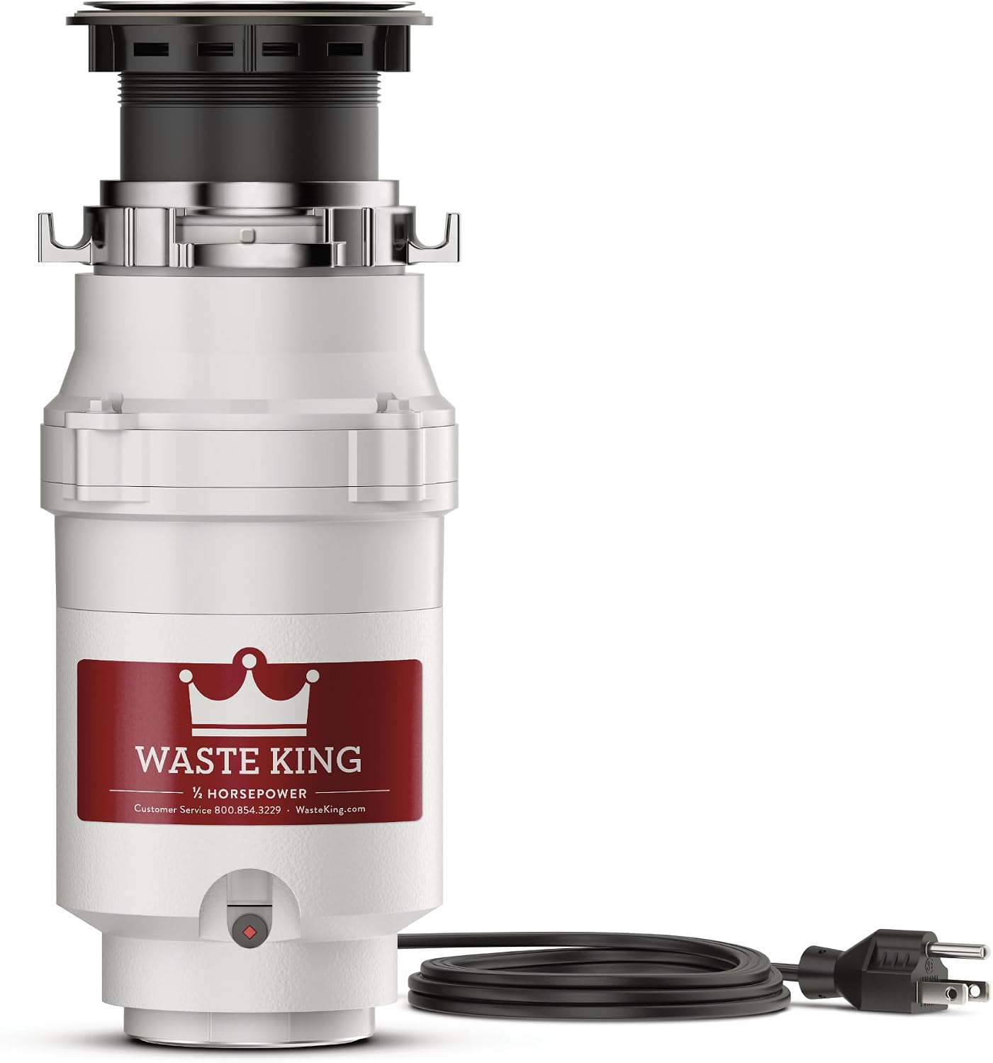 Moen L-1001 Waste King 1/2 HP Garbage Disposal with Power Cord