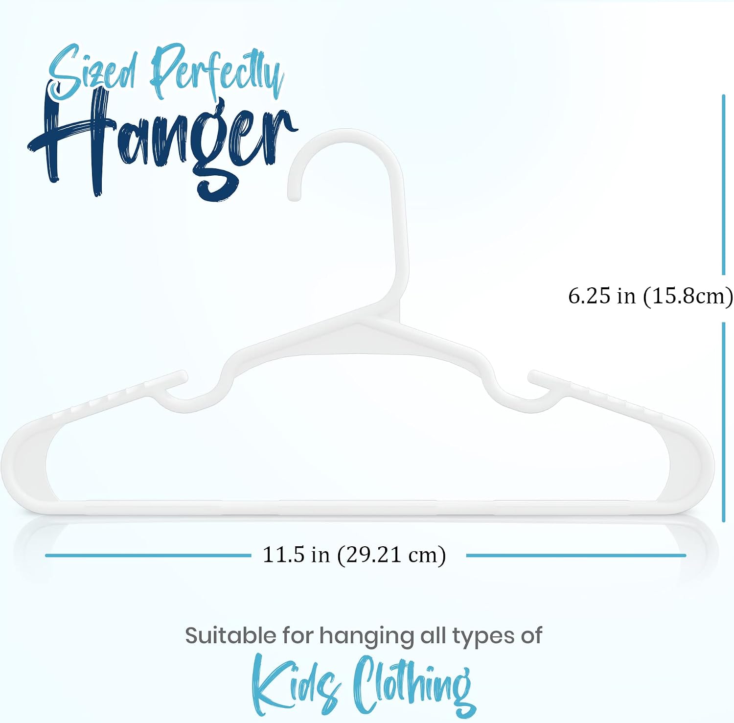 Utopia Home Kids Hangers 360 Pack – 11.5 Inch Baby Closet Hangers White