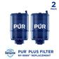 PUR PLUS Faucet Mount Replacement Filter 2-Pack, Genuine PUR Filter, 3-in-1 Powerful, Natural Mineral Filtration, Lead Removal, 6-Month Value, Blue (RF99992)