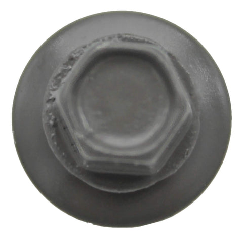 14 x 1 Charcoal Metal Roofing Screws - Hex Washer Head- Self-Starting/Tapping - EPDM Washer. 1 x 250 Count Bag - 250 Screws