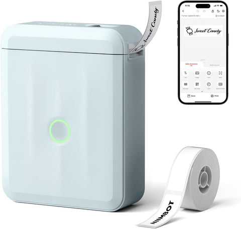 NIIMBOT D110 Mini Label Maker Machine with Tape for Home School, Blue