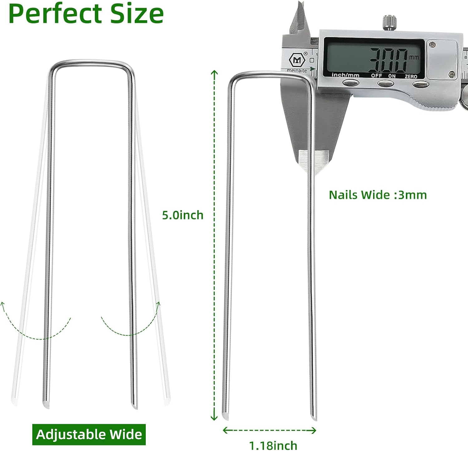 30 Pack Lawn Staples, Premium Garden Landscape Staples, Galvanized Heavy-Duty Gauge Stakes, U-Shaped Tent Stakes, Anti-Rust Fence Netting Pins Ground Spikes, Sod Pins