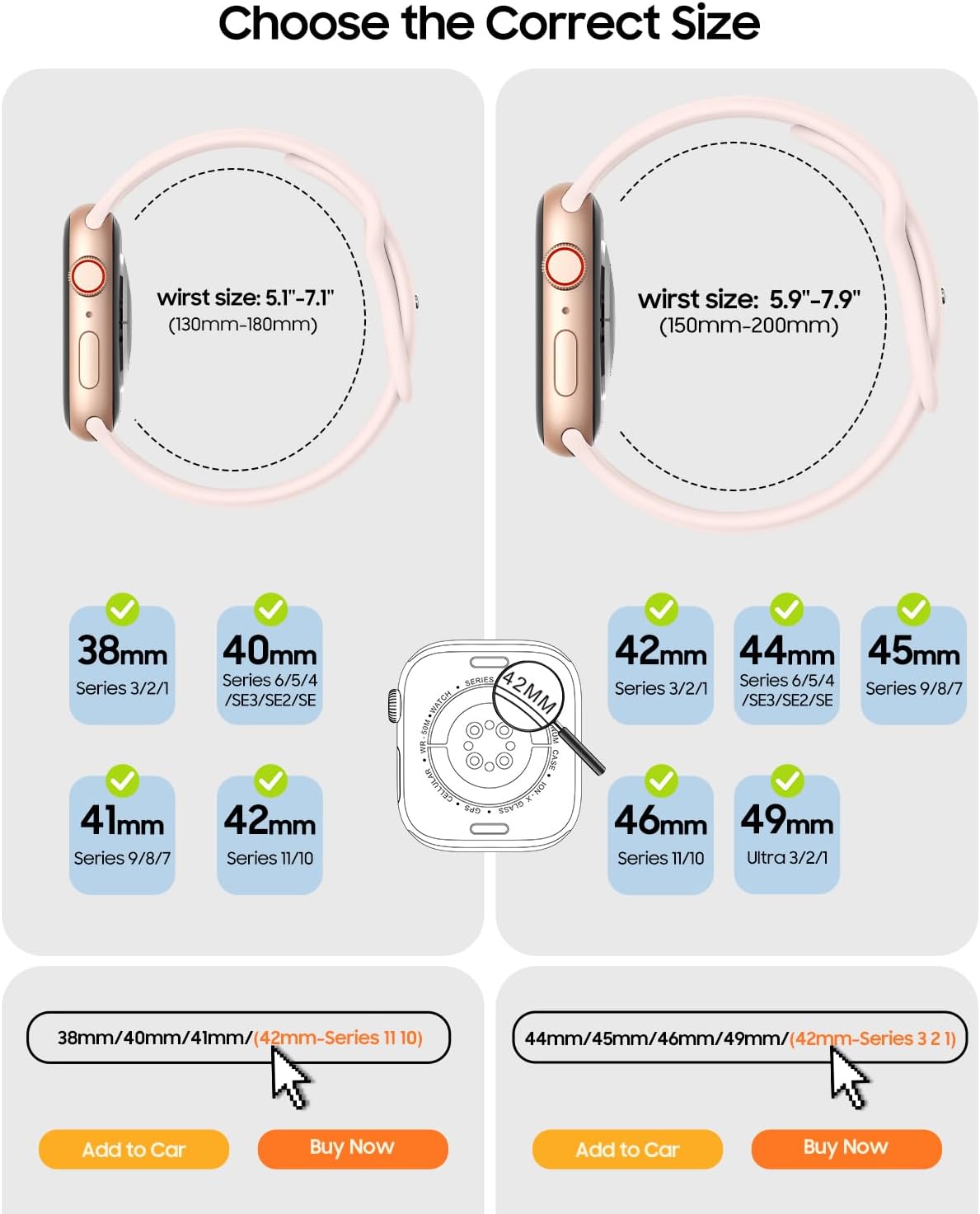 TreasureMax Sport Band Compatible with Apple Watch Bands 38mm 40mm 41mm 42/44mm 45mm 46mm 49mm, Soft Silicone Strap Compatible for Apple Watch Ultra 3 Series 11 10 9 SE/SE2 8 7 6 5 4 3 Men Women Lotus Pink