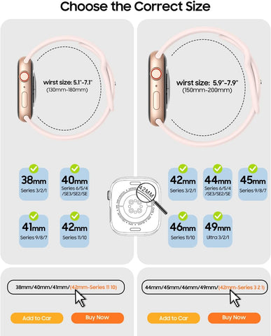 TreasureMax Sport Band Compatible with Apple Watch Bands 38mm 40mm 41mm 42/44mm 45mm 46mm 49mm, Soft Silicone Strap Compatible for Apple Watch Ultra 3 Series 11 10 9 SE/SE2 8 7 6 5 4 3 Men Women Lotus Pink