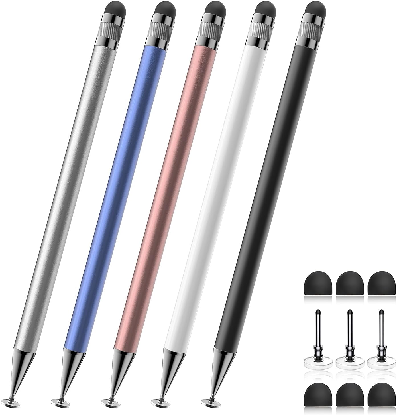 Bopomofo Stylus(5 Pcs),2-in-1 Stylus Pen for Touchscreen,Stylus Pen