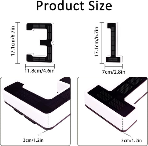 DIBMS 6.7" Solar Lighted House Numbers for Outside LED Backlit Address Sign