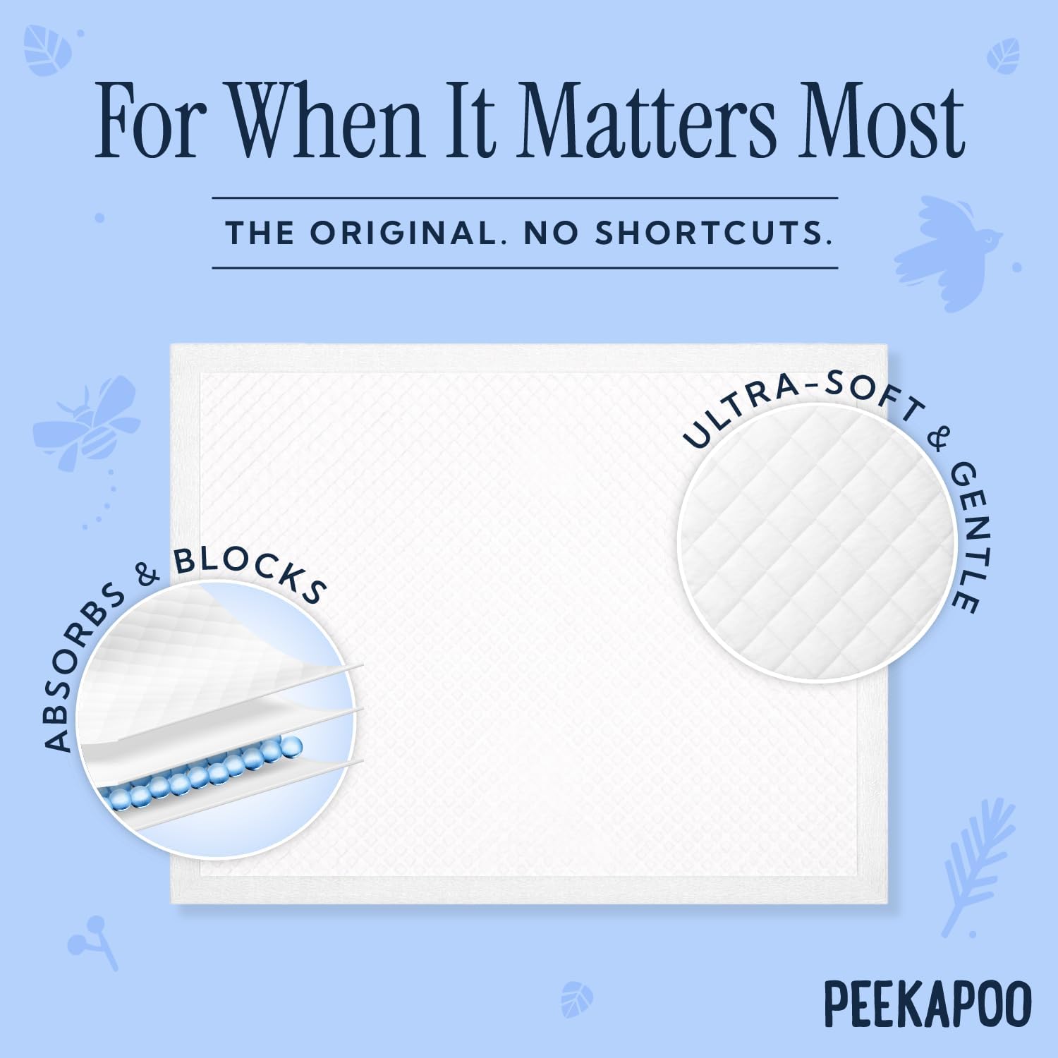 Peekapoo - The Original Disposable Baby Changing Pad Liners – 50 Pack