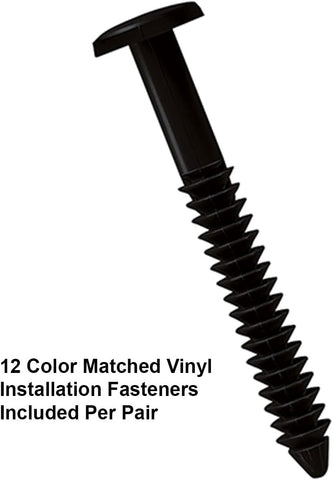 Exterior Solutions Standard Raised Panel Exterior Vinyl Shutter, Black (Pair), 15 Inch x 39 Inch