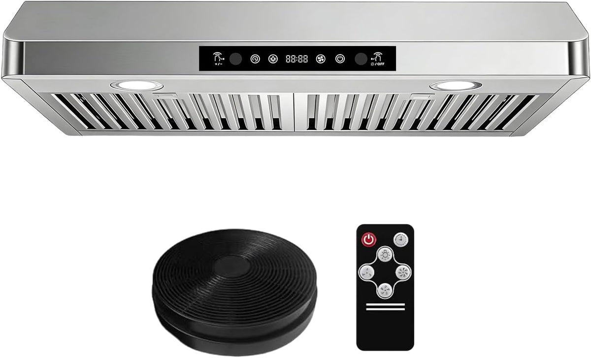 30 Inch Under Cabinet Range Hood, 500 CFM, Duct/Ductless