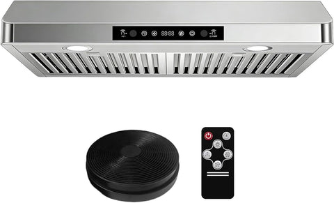 30 Inch Under Cabinet Range Hood, 500 CFM, Duct/Ductless