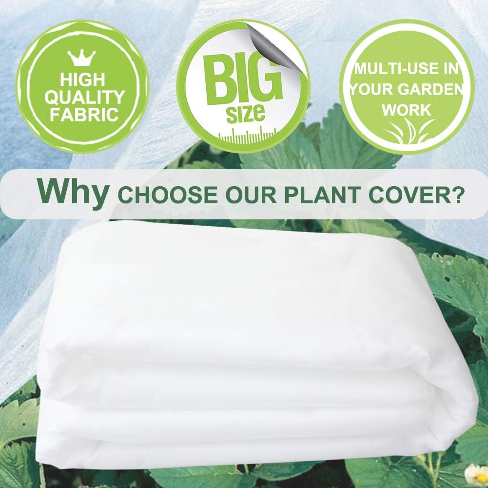Plant Covers Freeze Protection 10 ft x 30 ft Floating Row Cover 1.5oz/yd² Garden Fabric Plant Cover for Winter Frost/Sun Pest Protection (10FT X 30FT)
