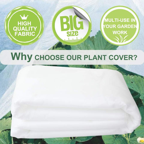 Plant Covers Freeze Protection 10 ft x 30 ft Floating Row Cover 1.5oz/yd² Garden Fabric Plant Cover for Winter Frost/Sun Pest Protection (10FT X 30FT)