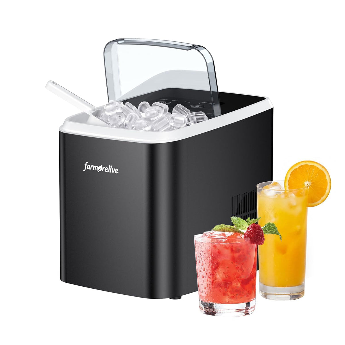 Portable Ice Maker Countertop, Stainless Steel