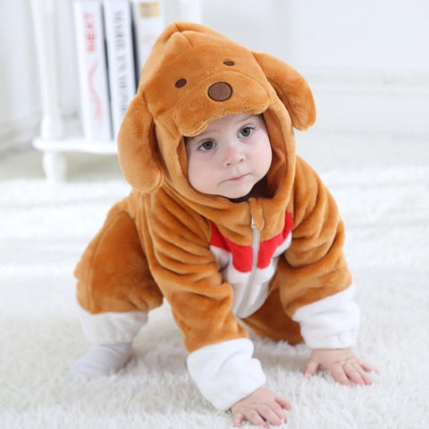 Baby Toddler Puppy Dog Costume Animal Warm Halloween Costumes For Babies Toddler Boys Girls Onesie Outfit