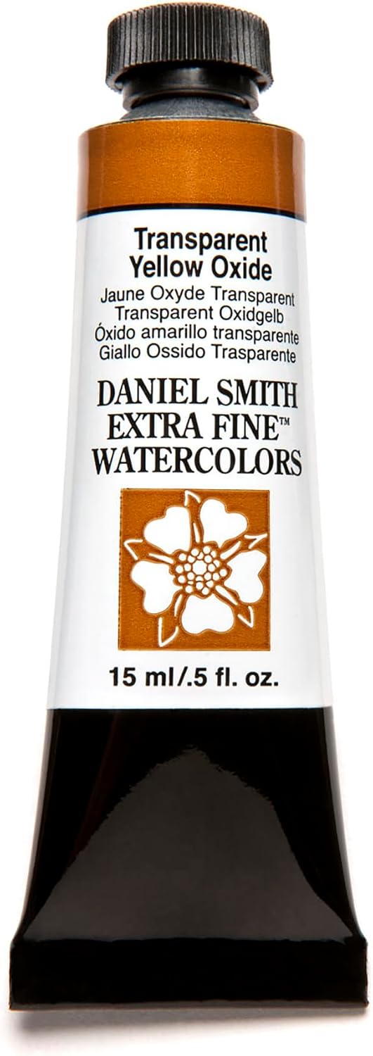 Daniel Smith Extra Fine Watercolor Paint, 15ml Tube, Transparent Yellow Oxide, 284600131, 0.5 Fl Oz (Pack of 1)