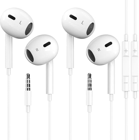2 Pack Wired iPhone Earbuds/Headphones/Earphones with 3.5mm Wired