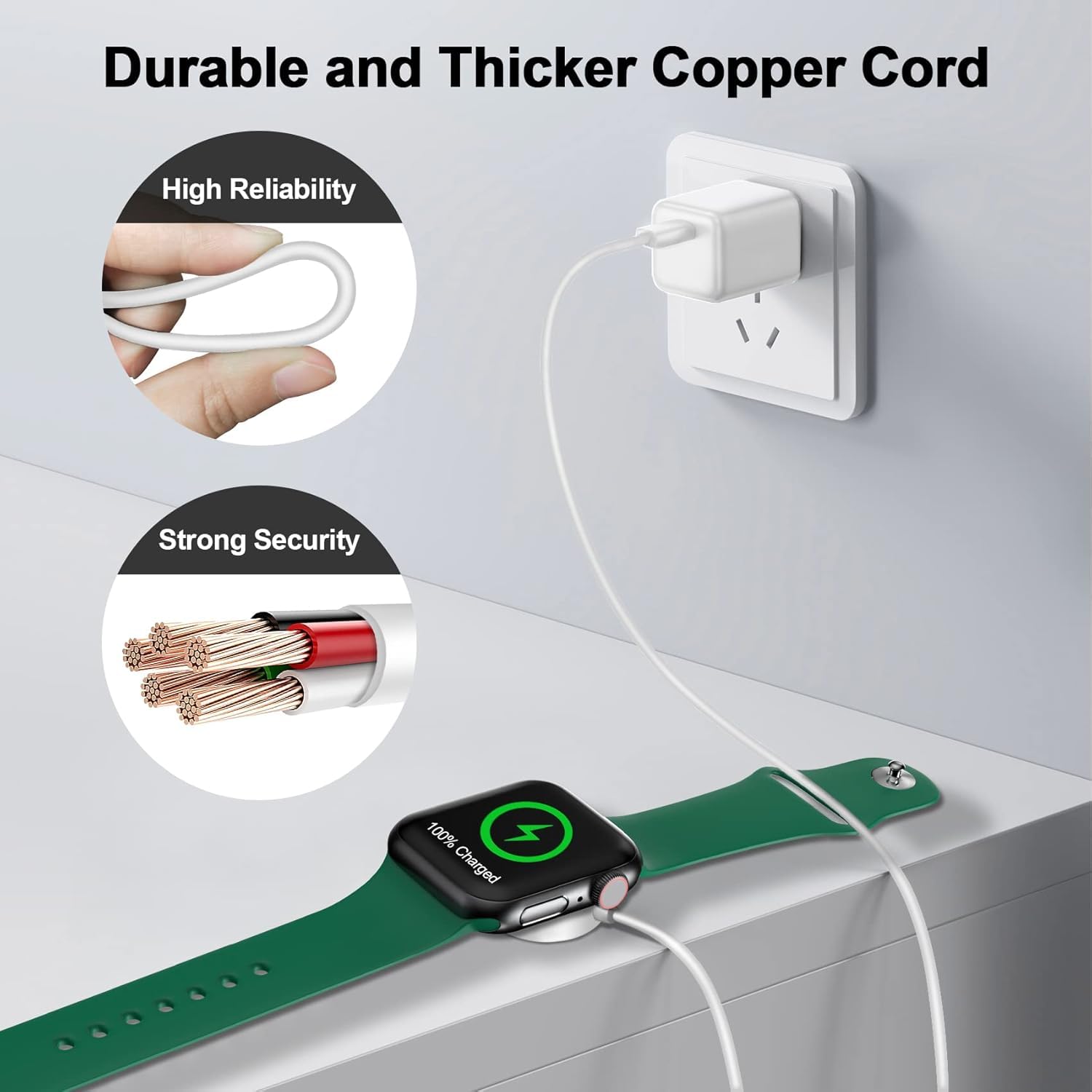 2026 Upgraded Magnetic Fast Charging Cable for Apple Watch Charger