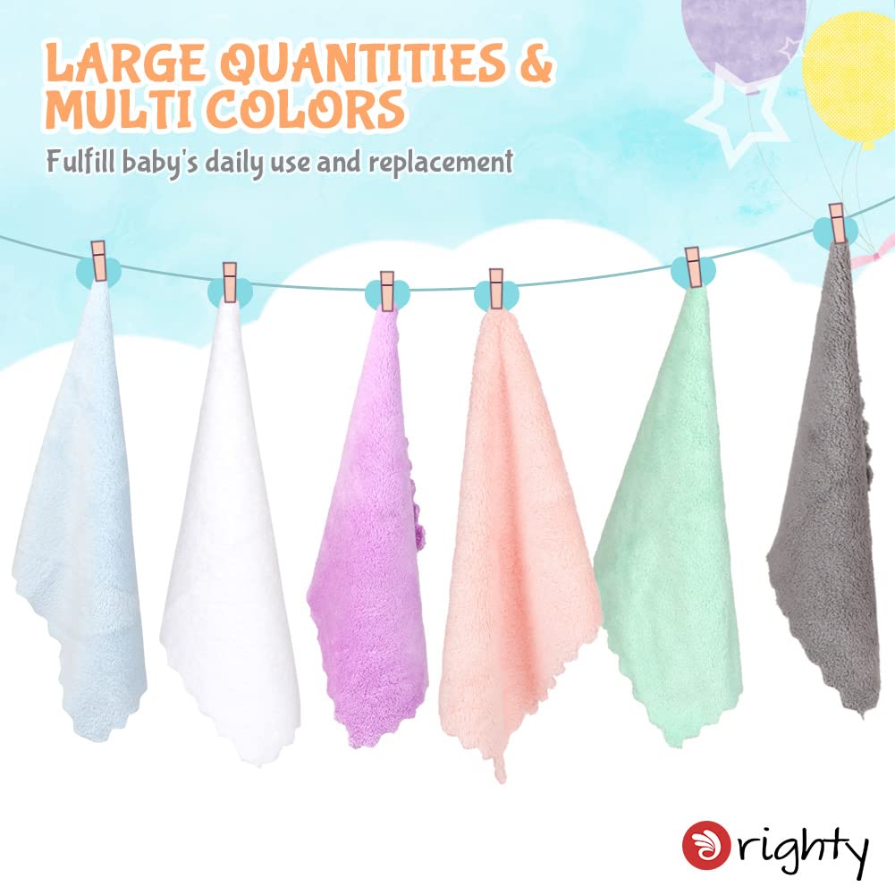 Orighty Baby Washcloths 12-Pack(7''x9''), Coral Fleece Baby Towels