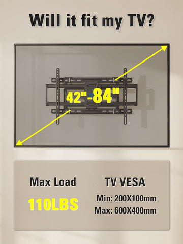 Mounting Dream TV Wall Mount for Most 42-84 Inch TVs
