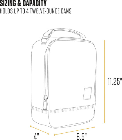 Carhartt Insulated Lunch Cooler For Men and Women, Fully Insulated Lunch Pale for Everyday Use, Seabrook