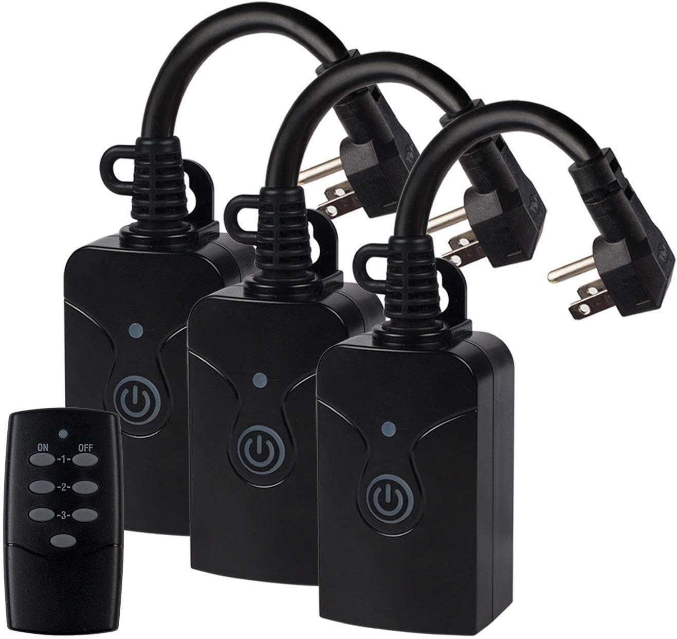 HBN Remote Control Outlets Outdoor Waterproof Indoor Wireless Light Switch