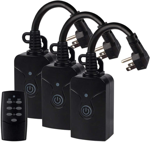 HBN Remote Control Outlets Outdoor Waterproof Indoor Wireless Light Switch