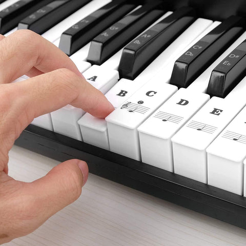 Piano Keyboard Stickers for 88/61/54/49/37 Keys, Black