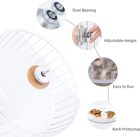 Niteangel Super-Silent Hamster Exercise Wheel: Quiet 12.8" Running Wheel