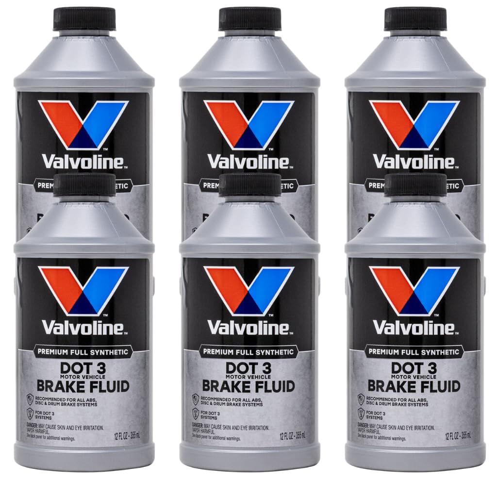 Valvoline DOT 3 Synthetic Brake Fluid, 12 oz, 6-Pack
