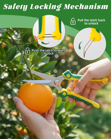 EWPJDK 3 Pack Garden Pruning Shears Scissors Clippers (Yellow)