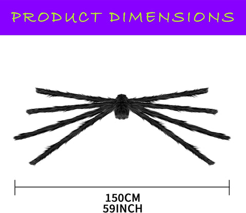 Halloween Decorations Outdoor, 2PCS 59" Scary Giant Spiders, Party Decor.