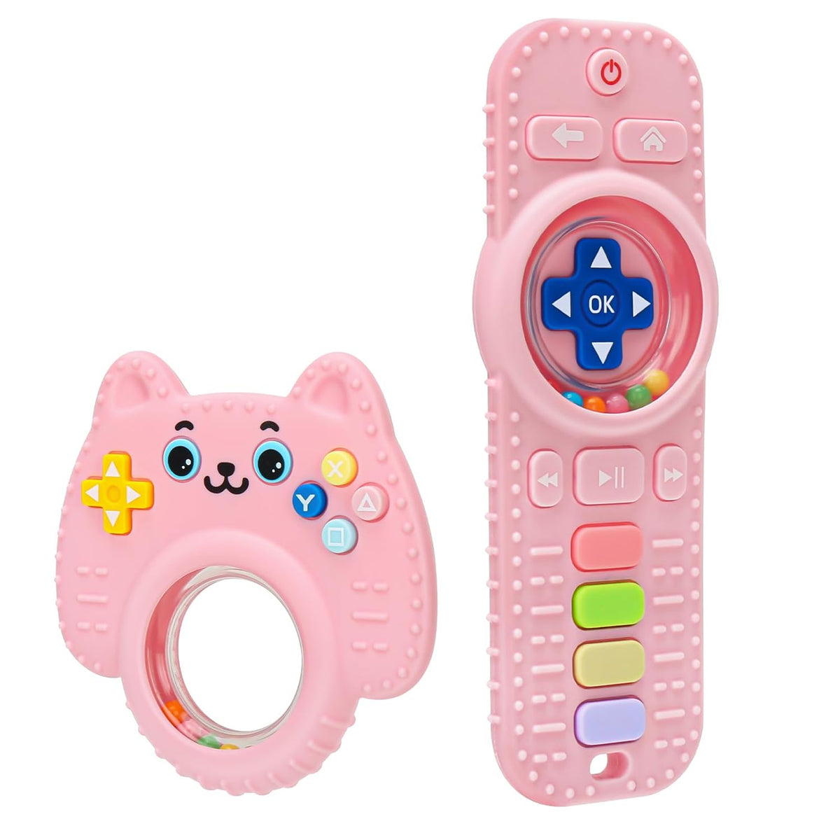 Baby Rattles Teething Toys for Babies 3-6 Months - Remote Design.
