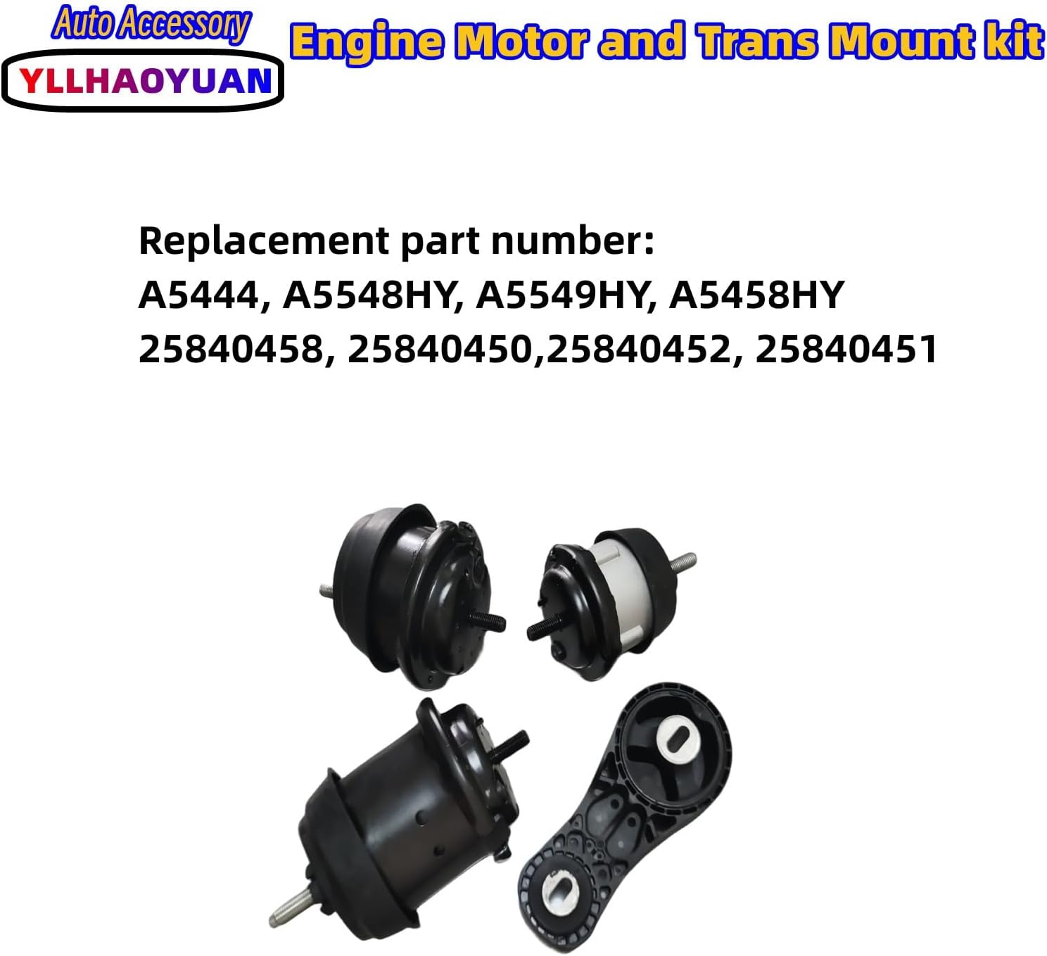 Yllhaoyuan Engine Motor Transmission Mount Kit for Traverse/Acadia 3.6L