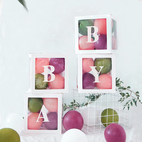 Baby Boxes with Letters for Baby Shower,Baby Shower Gender Reveal Decor