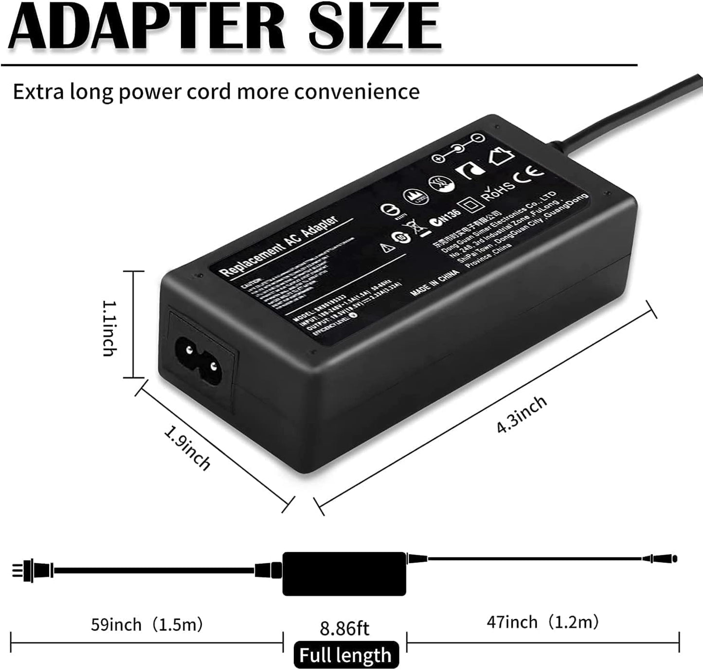 45W 19.5V 2.31A Ac Adapter Laptop Charger for HP Pavilion x360 Charger 15-f272wm 15-f387wm 15-f233wm 15-f222wm 15-f211wm 15-f337wm 17-g121wm 17-g119dx Laptop Notebook Power Supply Cord Plug