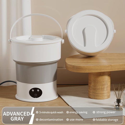 Portable Foldable Washing Machine, Mini USB-Powered Laundry Washer for Travel and Dorm, Gentle Cleaning for Baby Clothing, Underwear, and Socks