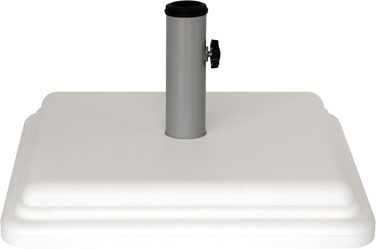 US Weight 40lb Outdoor Umbrella Base - Use with Patio Table - White