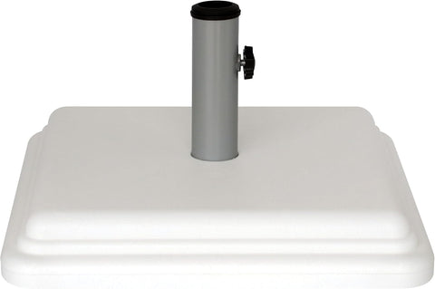 US Weight 40lb Outdoor Umbrella Base - Use with Patio Table - White