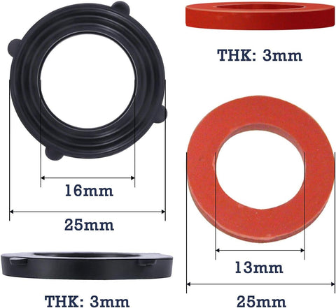 Garden Hose Washer Heavy Duty Rubber Washer Seals Fit All Standard 3/4 Inch Garden Hose and Water Faucet Fittings,32Packs