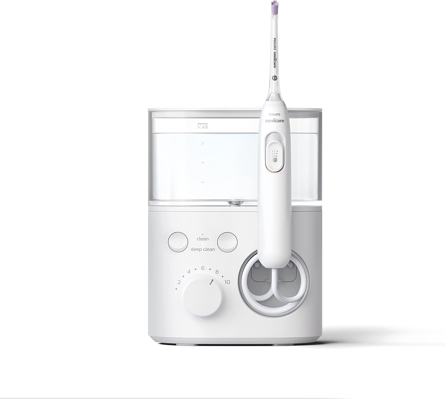 Philips Sonicare Countertop Power Flosser 3000, 2 Nozzles, White