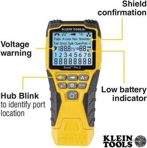 Klein Tools VDV501-851 Scout Pro 3 Tester Starter Set Cable Tester