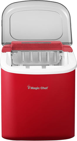 27 lb. Portable Countertop Ice Maker in Red