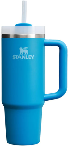 Stanley Quencher H2.0 Tumbler with Handle & Straw 30 oz | Twist On 3-Way Lid | Cupholder Compatible for Travel | Insulated Stainless Steel Cup | BPA-Free | Azure