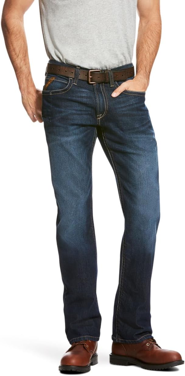 Ariat Men's Rebar M4 Low Rise DuraStretch Edge Boot Cut Jean