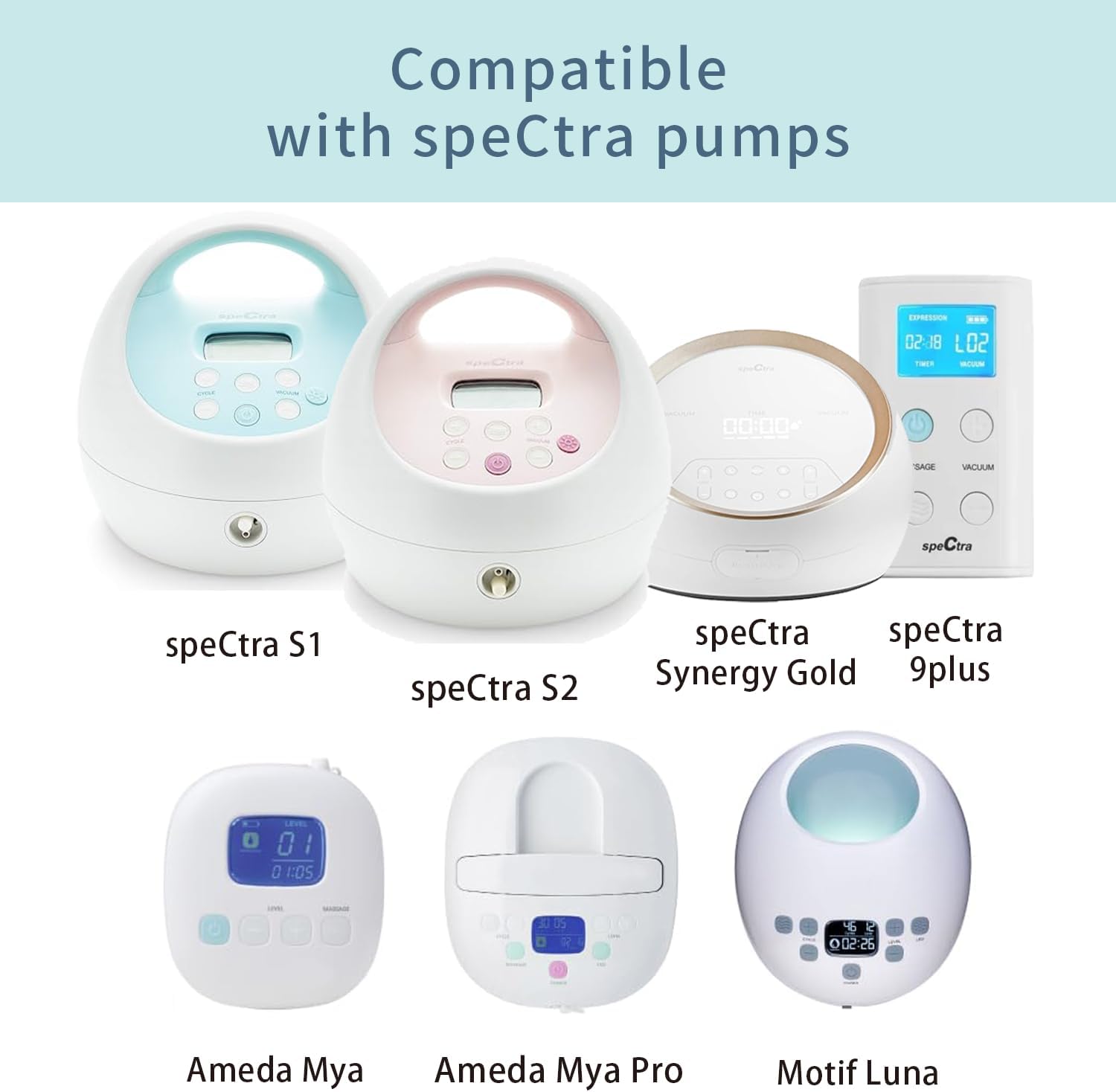 Breast Pump Parts for Spectra S1/S2/9 Plus SG and Motif Luna