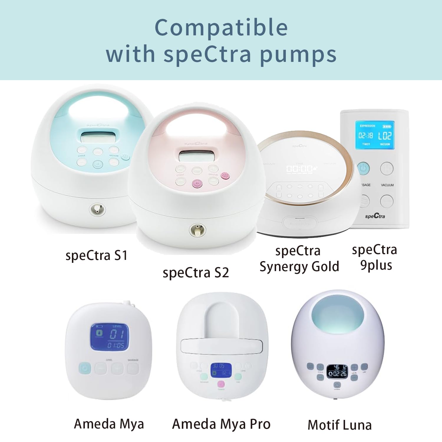 19mm Flange and Duckbill Valve Compatible with Spectra S1 S2 9 Plus Breastpump Replacement to Spectra Pump Parts, Not Original, Replace Accessories.