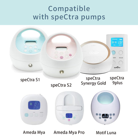 19mm Flange and Duckbill Valve Compatible with Spectra S1 S2 9 Plus Breastpump Replacement to Spectra Pump Parts, Not Original, Replace Accessories.