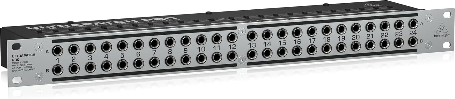 Behringer Ultrapatch Pro Px3000 3-Mode Multi-Functional 48-Point Balanced Patchbay